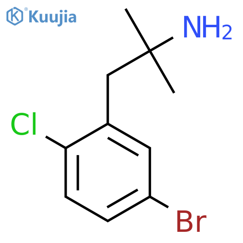 1-(5-bromo-2-chlorophenyl)-2-methylpropan-2-amine structure