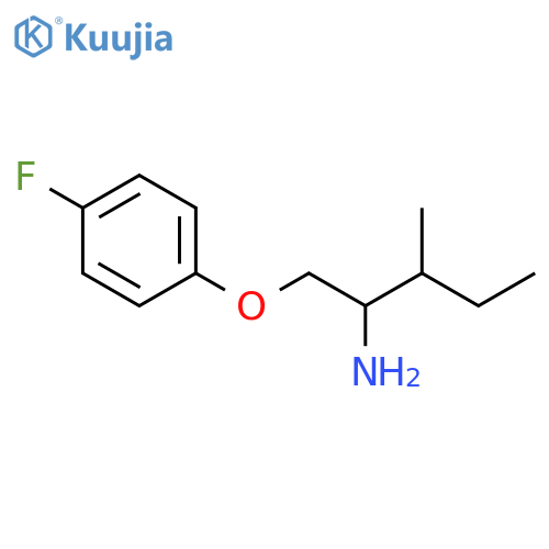 1-(4-fluorophenoxy)-3-methylpentan-2-amine structure