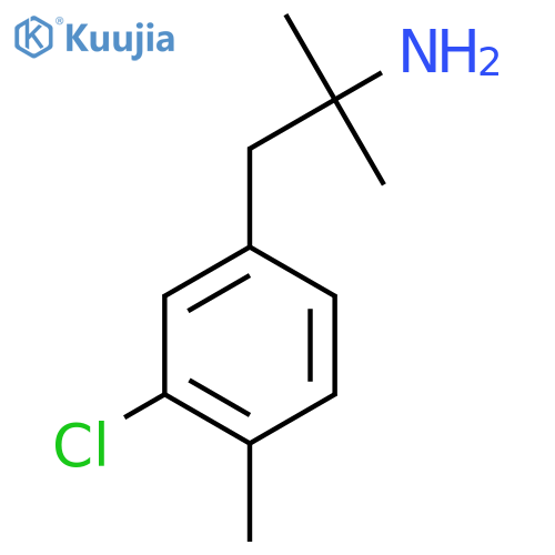 1-(3-chloro-4-methylphenyl)-2-methylpropan-2-amine structure