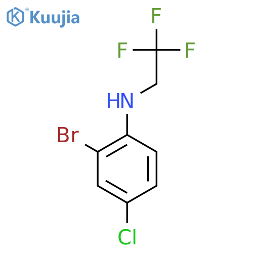 2-Bromo-4-chloro-n-(2,2,2-trifluoroethyl)aniline structure