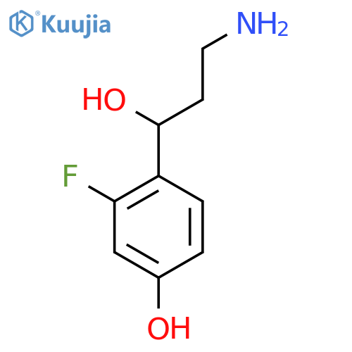 4-(3-amino-1-hydroxypropyl)-3-fluorophenol structure