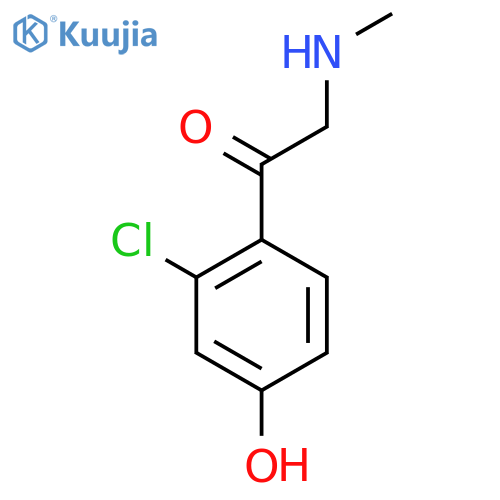 1-(2-chloro-4-hydroxyphenyl)-2-(methylamino)ethan-1-one structure