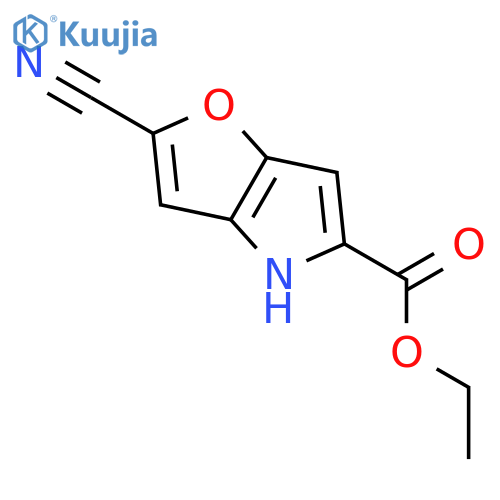 2-cyano-4H-Furo[3,2-b]pyrrole-5-carboxylic acid ethyl ester structure