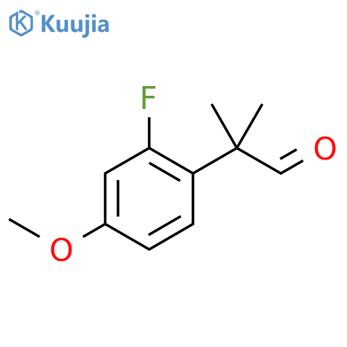 2-(2-fluoro-4-methoxyphenyl)-2-methylpropanal structure