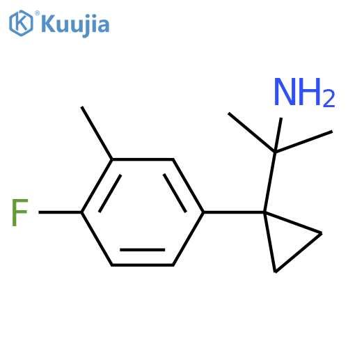 2-1-(4-fluoro-3-methylphenyl)cyclopropylpropan-2-amine structure