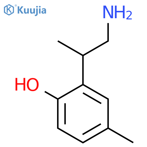 2-(1-aminopropan-2-yl)-4-methylphenol structure