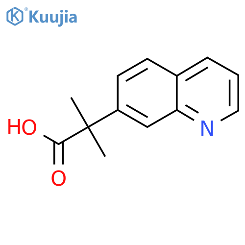 2-methyl-2-(quinolin-7-yl)propanoic acid structure