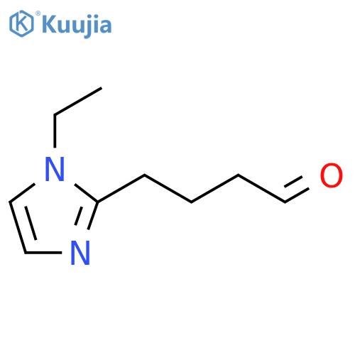 4-(1-ethyl-1H-imidazol-2-yl)butanal structure