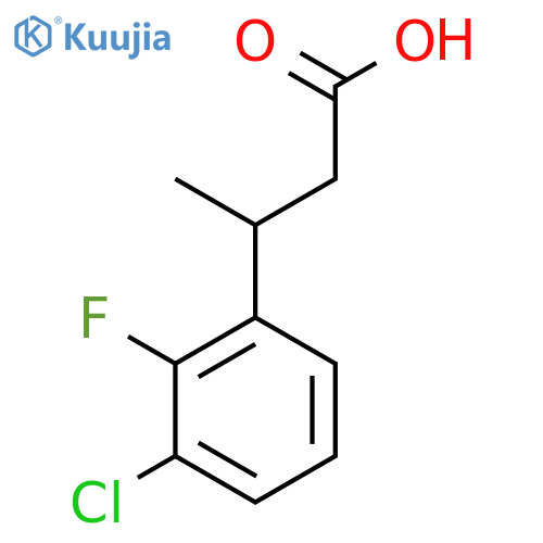 3-(3-chloro-2-fluorophenyl)butanoic acid structure