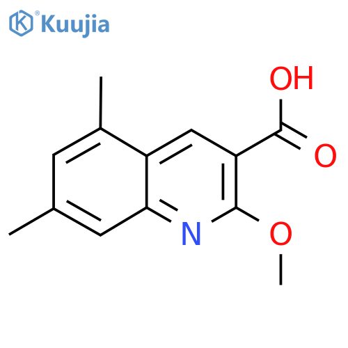 2-Methoxy-5,7-dimethylquinoline-3-carboxylic acid structure