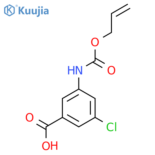 3-chloro-5-{(prop-2-en-1-yloxy)carbonylamino}benzoic acid structure