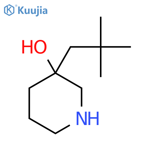 3-(2,2-dimethylpropyl)piperidin-3-ol structure