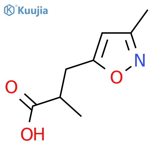 2-methyl-3-(3-methyl-1,2-oxazol-5-yl)propanoic acid structure