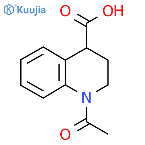 1-acetyl-1,2,3,4-tetrahydroquinoline-4-carboxylic acid structure