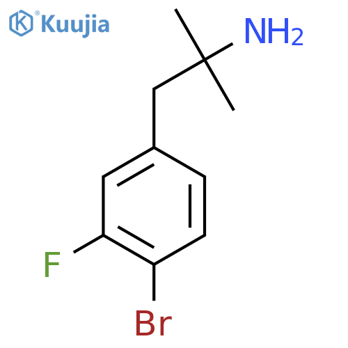 1-(4-bromo-3-fluorophenyl)-2-methylpropan-2-amine structure