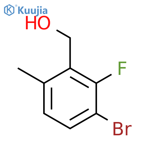 (3-bromo-2-fluoro-6-methylphenyl)methanol structure