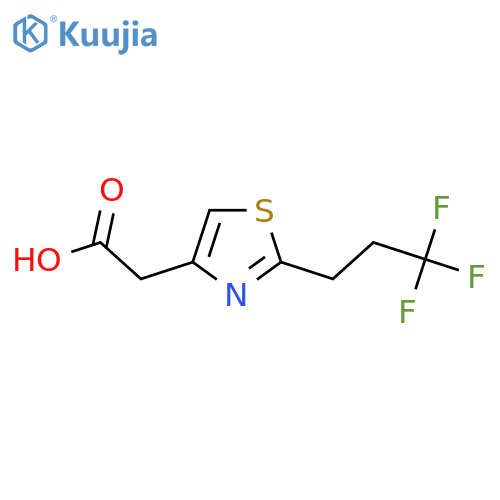 2-2-(3,3,3-Trifluoropropyl)-1,3-thiazol-4-ylacetic acid structure