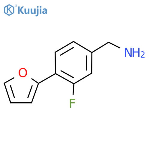 (3-Fluoro-4-(furan-2-yl)phenyl)methanamine structure