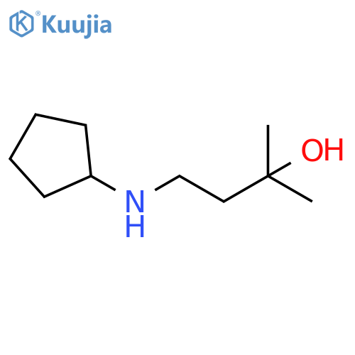 4-(cyclopentylamino)-2-methylbutan-2-ol structure