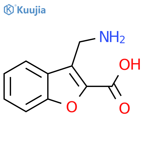 3-(aminomethyl)-1-benzofuran-2-carboxylic acid structure
