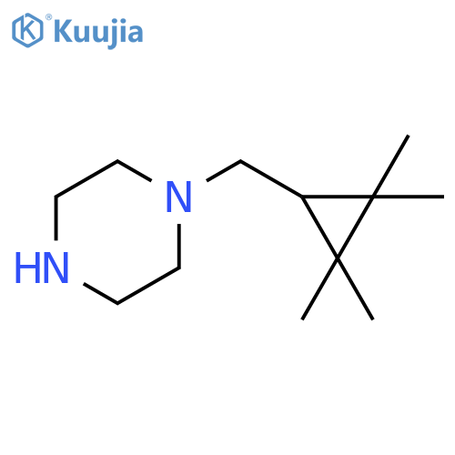 1-(2,2,3,3-tetramethylcyclopropyl)methylpiperazine structure