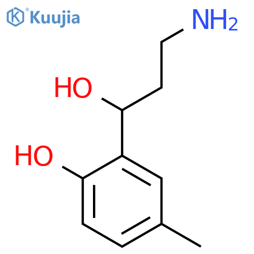 2-(3-amino-1-hydroxypropyl)-4-methylphenol structure