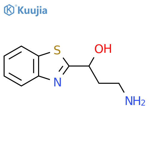 3-amino-1-(1,3-benzothiazol-2-yl)propan-1-ol structure