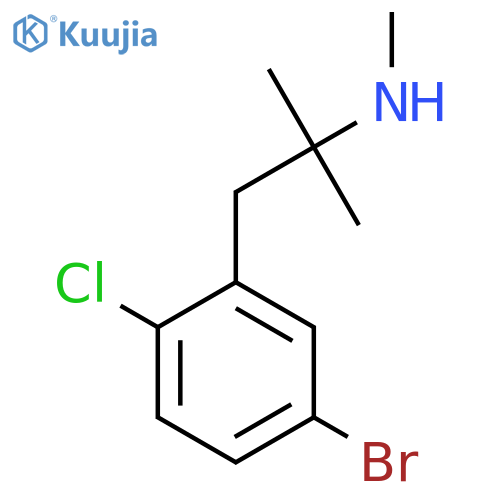 1-(5-bromo-2-chlorophenyl)-2-methylpropan-2-yl(methyl)amine structure