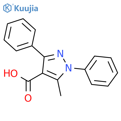 5-Methyl-1,3-diphenyl-1H-pyrazole-4-carboxylic acid structure