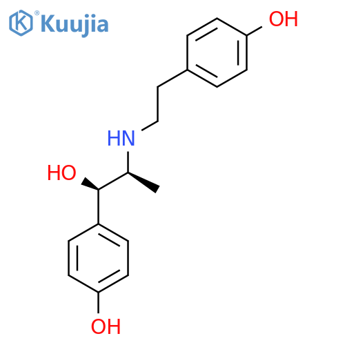 4-(2-{(1R,2S)-1-hydroxy-1-(4-hydroxyphenyl)propan-2-ylamino}ethyl)phenol structure