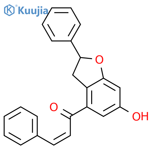 2-Propen-1-one,1-(2,3-dihydro-6-hydroxy-2-phenyl-4-benzofuranyl)-3-phenyl-, (2Z)-(-)- structure