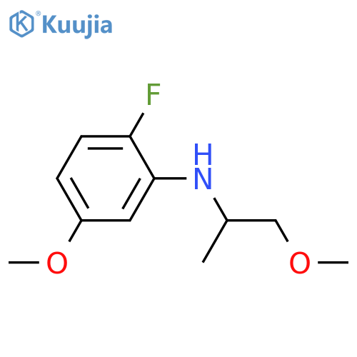 2-fluoro-5-methoxy-N-(1-methoxypropan-2-yl)aniline structure