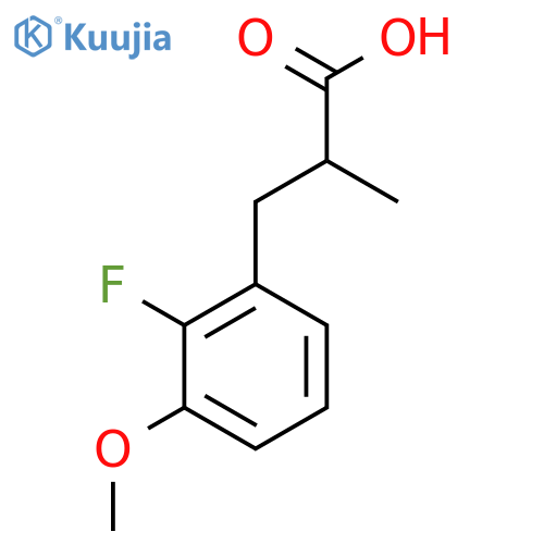 3-(2-Fluoro-3-methoxyphenyl)-2-methylpropanoic acid structure