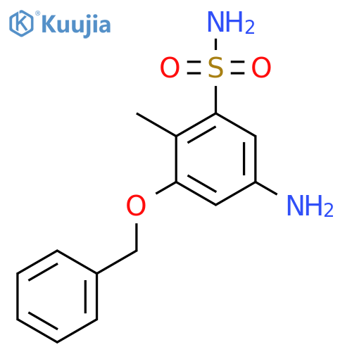 5-amino-3-(benzyloxy)-2-methylbenzene-1-sulfonamide structure
