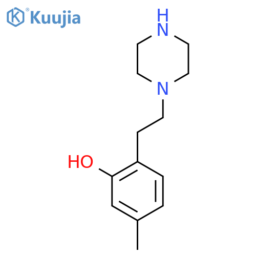 5-methyl-2-2-(piperazin-1-yl)ethylphenol structure