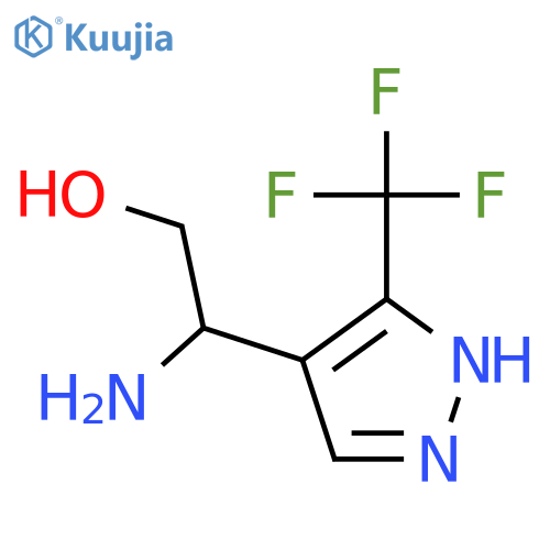 2-amino-2-3-(trifluoromethyl)-1H-pyrazol-4-ylethan-1-ol structure