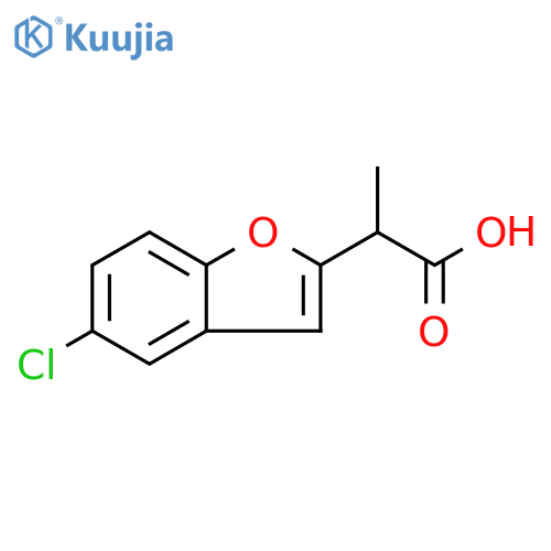 2-(5-Chloro-1-benzofuran-2-yl)propanoic acid structure