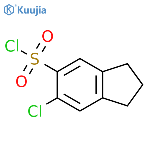 6-Chloro-2,3-dihydro-1H-indene-5-sulfonyl chloride structure
