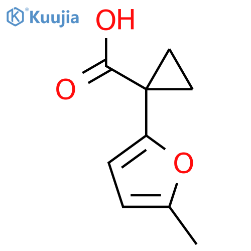 1-(5-methylfuran-2-yl)cyclopropane-1-carboxylic acid structure