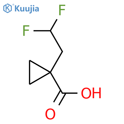 1-(2,2-Difluoroethyl)cyclopropane-1-carboxylic acid structure