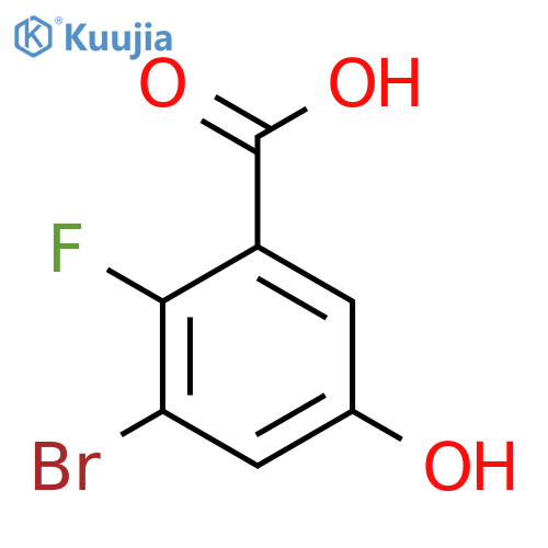 3-Bromo-2-fluoro-5-hydroxybenzoic acid structure