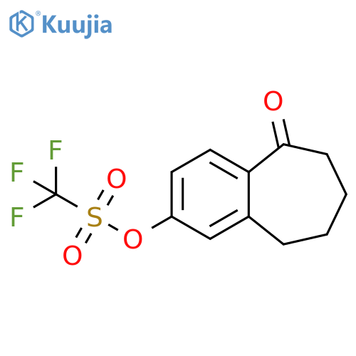 5-Oxo-6,7,8,9-tetrahydro-5H-benzo[7]annulen-2-yl trifluoromethanesulfonate structure