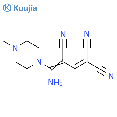 4-Amino-4-(4-methylpiperazino)-1,3-butadiene-1,1,3-tricarbonitrile structure