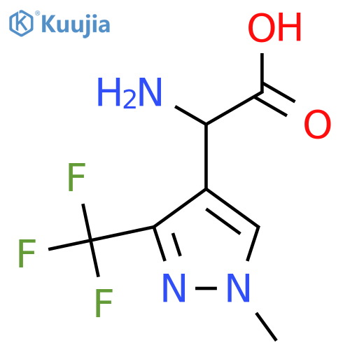 2-amino-2-1-methyl-3-(trifluoromethyl)-1H-pyrazol-4-ylacetic acid structure