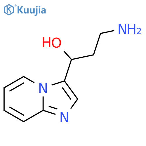 3-amino-1-{imidazo1,2-apyridin-3-yl}propan-1-ol structure