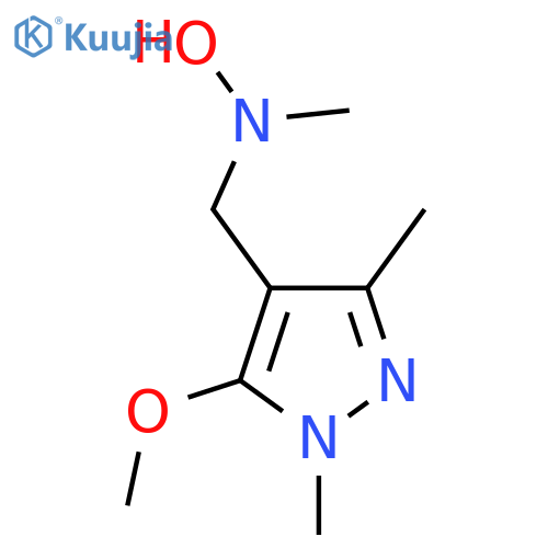 N-(5-methoxy-1,3-dimethyl-1H-pyrazol-4-yl)methyl-N-methylhydroxylamine structure