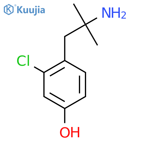 4-(2-amino-2-methylpropyl)-3-chlorophenol structure