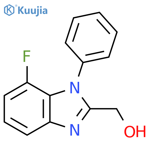 (7-fluoro-1-phenyl-1H-1,3-benzodiazol-2-yl)methanol structure