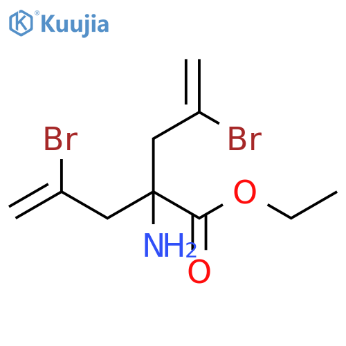 4-Pentenoic acid, 2-amino-4-bromo-2-(2-bromo-2-propen-1-yl)-, ethyl ester structure