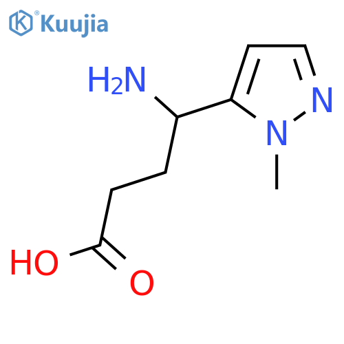 4-amino-4-(1-methyl-1H-pyrazol-5-yl)butanoic acid structure